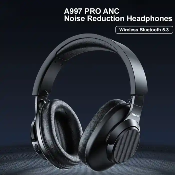 AWEI A997BL PRO ANC Wireless Bluetooth Headphones Foldable Sports Headphones with Microphone Gaming Music Headphones 300mAh